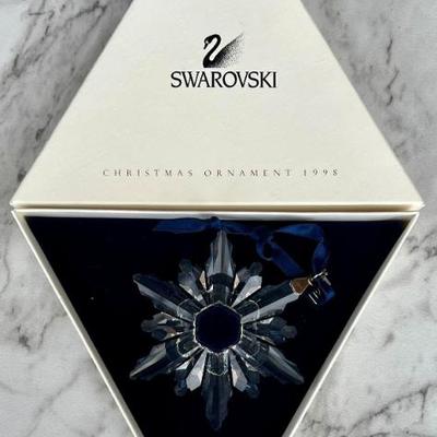 Swarovski Crystal 1998 Christmas Ornament With Original Box