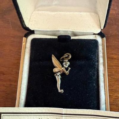 Disney Store 1994 Sterling Silver Limited Edition Tinkerbell Charm Number 5360 Of 8000