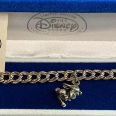 Disney Store Sterling Silver Limited Edition 8 Inch Charm Bracelet With Thumper Charm 1113 Of 10,000 - Weight
Disney Store Sterling...