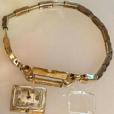 Anique Hamilton 14K Gold Case Watch (as Is) For Parts Or Repair - Weight 1.71 Grams