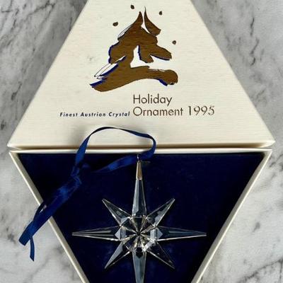 Swarovski Crystal 1995 Christmas Ornament With Original Box