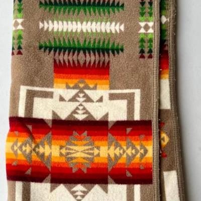 Beaver State Pendleton Woolen Mills 58 X 72 Inch Wool Geometric Multi-color Blanket