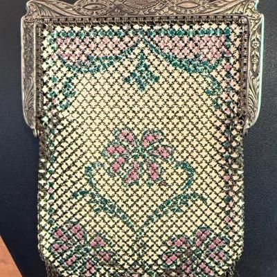 Antique Mandalian Mesh Floral Purse (as Is)