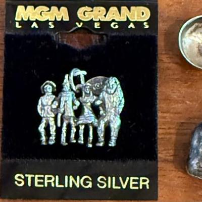 MGM Grand Sterling Silver Wizard Of Oz Charm And 3 800 & Sterling Vintage Charms - 10.46 Grams Total Weight