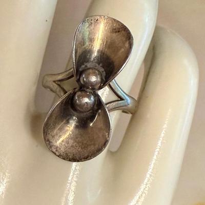 Vintage Denmark Sterling Silver Ring N. E. From Size - 3.97 Grams