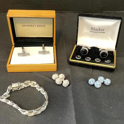 Sale Photo Thumbnail #31: Cufflinks, Button Covers & Bracelet