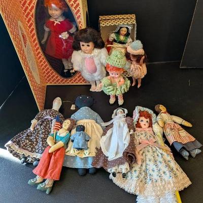 Sale Photo Thumbnail #2: Vintage & Handmade Doll Lot – Little Orphan Annie Doll, Cloth Dolls, Miniatures & More