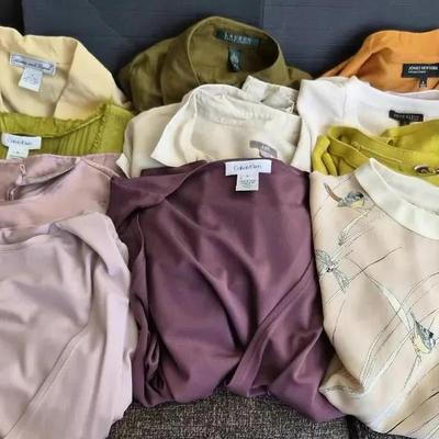 Sale Photo Thumbnail #57: Women’s Designer Blouse & Top Collection – Set of 11 (Mixed Sizes) Ft. Calvin Klein And Ann Taylor