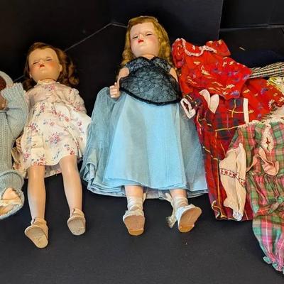 Sale Photo Thumbnail #3: Vintage Dolls Lot – 3 Dolls