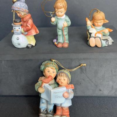 Box Set 4, 2002, Four Studio Hummel Christmas ornaments 