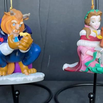 Two Beauty And The Beast Christmas Ornaments