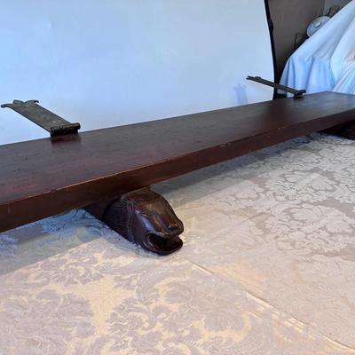 Mexican Carved, Hammered Fireplace Mantle