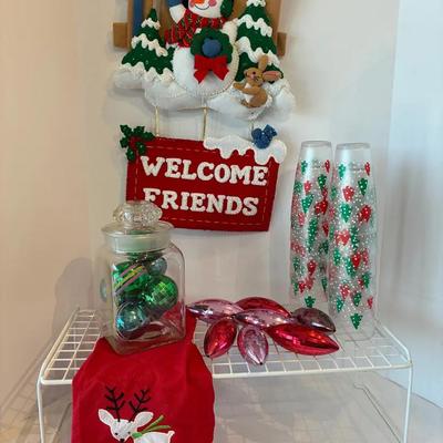 Vintage Christmas Drinkware, Candy Jar