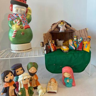 Nativity Scenes, Light-up Snowman