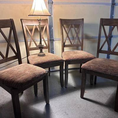 Dining Chairs And Table Lamp