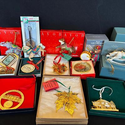 Variety of Avon , White House , U.S Presidents , Lenox , 24K Dipped Leaves Ornaments 