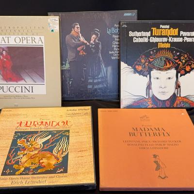 5~ PUCCINI! Records LP SETS * MET Opera, La Boheme, Madame Butterfly 