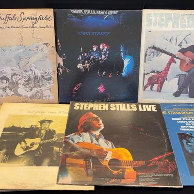 CROSBY, STILLS, NASH & YOUNG + Solo Records LPs