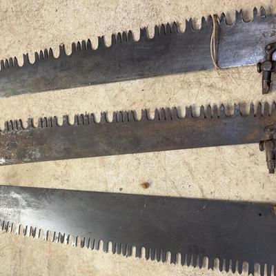 3 Vintage Logging Saws