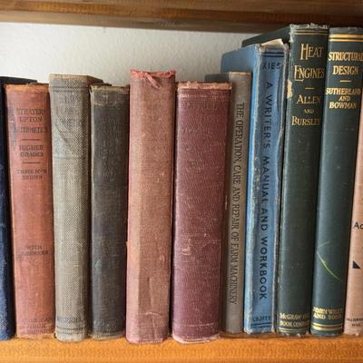 Lot Of Vintage 1920s To 1950s Text Books * physics, calculus, arithmetic, shorthand, history