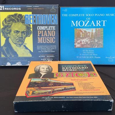 BACH, BEETHOVEN & MOZART 3~ Boxed Sets * Records LPs