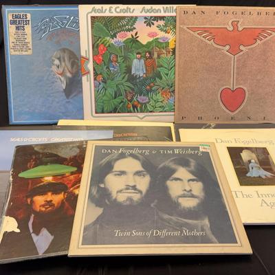 EAGLES, DAN FOGELBERG, SEALS & CROFT Records LPs