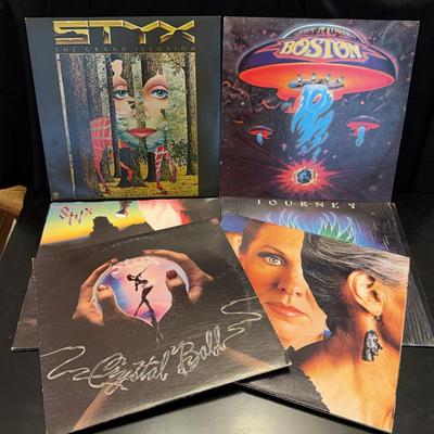 4~STYX; BOSTON; JOURNEY! Records LPs