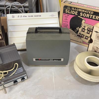 Empty Roto Tray2~ Vintage Slide Projectors, Illuminated Slide Sorter * 5~ Empty Roto Slide Trays