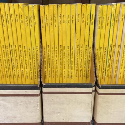 Antique National Geographic Magazines With Dates In 1955-1957 * Condition Very Good