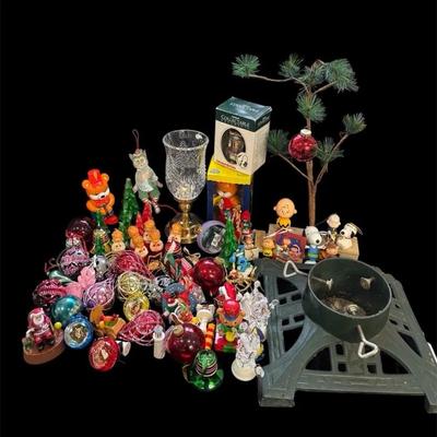 So Many Vintage Christmas Ornaments , Charlie Brown Tree and Ornaments 