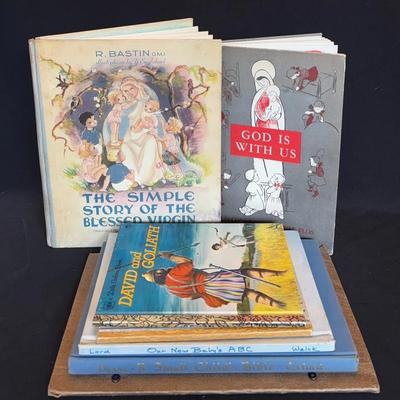 6 Vintage Children’s Books Mainly Religious , Scrapbook 