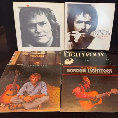 6~ GORDON LIGHTFOOT Records LPs