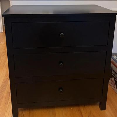 3 Drawer Small Black Dresser * Great Size!