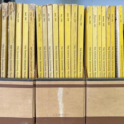 Antique National Geographic Magazines With Dates In 1925-1936 * Covers Ok But Insides Very Good