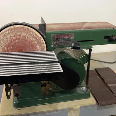 Central Machinery 4" Belt & 6" Disc Sander Model S 5154 * Tested Working 