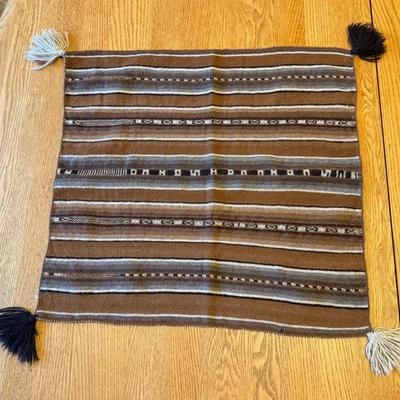 Artisan Hand-Woven Aguayo Textile Art From Bolivia * 100% Wool Centerpiece 