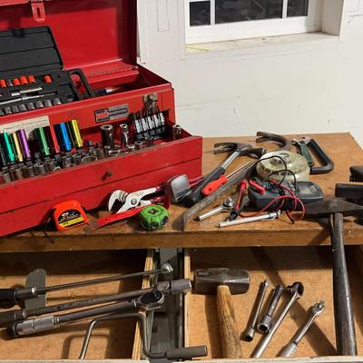 Socket Sets * Vintage Columbia Vise * Torque Wrench * Metal Tool Box & More !