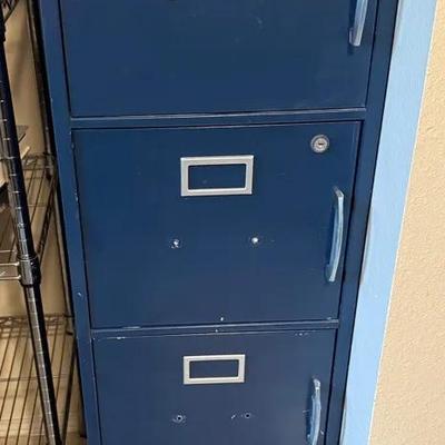 Sturdy Vintage Metal File Cabinet * Optional Contents Also: Lots Of West Coast Maps!
