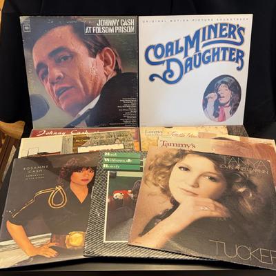 3~JOHNNY CASH; 3~LORETTA LYNN & MORE! Records LPs