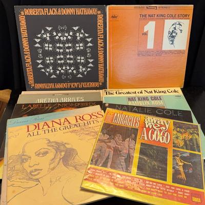 NAT KING COLE; ARETHA; LABELLE; ROBERTA FLACK; 2~DIANA ROSS Records LPs