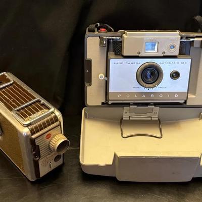 Vintage Brownie KODAK Movie Camera & POLAROID 103