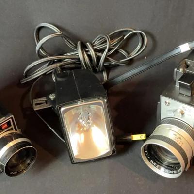 Yashica Super-40 & GAF SC/92 Movie Cameras! * GE SuperMate Movie Light 