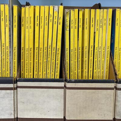Antique National Geographic Magazines With Dates In 1951-1954 * Covers Good & Insides Good