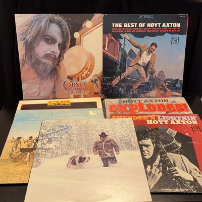 4~HOYT AXTON & 3~CARNEY LEON RUSSELL Records LPs