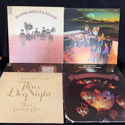 4~THREE DOG NIGHT, 2~ BLOOD, SWEAT & TEARS Records LPs