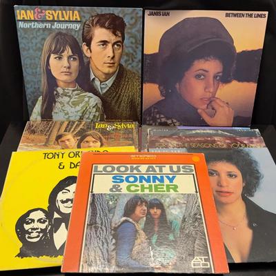 4~IAN & SYLVIA; SONNY & CHER; 6~JANIS IAN Records LPs