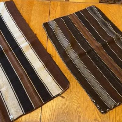 Brown Striped Artisan Hand-Woven Aguayo Textile Art From Bolivia * Potato Sacks