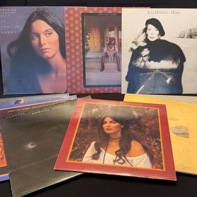 JONI MITCHELL & EMMYLOU HARRIS! Records LPs
