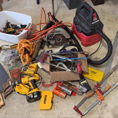 CRAFTSMAN Saw & WetDry Vac * DEWALT Drill * Miscellaneous Tools 