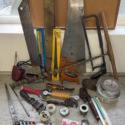 Vintage And Modern Saws & Tools * New JB Weld; Sealant Etc  * Aluminum Foil Tape